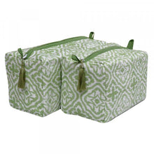 Load image into Gallery viewer, Nappy / Cosmetic Bag Set ~ Sage Star

