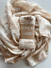 Load image into Gallery viewer, Seakaboo Organic Bamboo Cotton Baby Swaddle|Wrap: Tides
