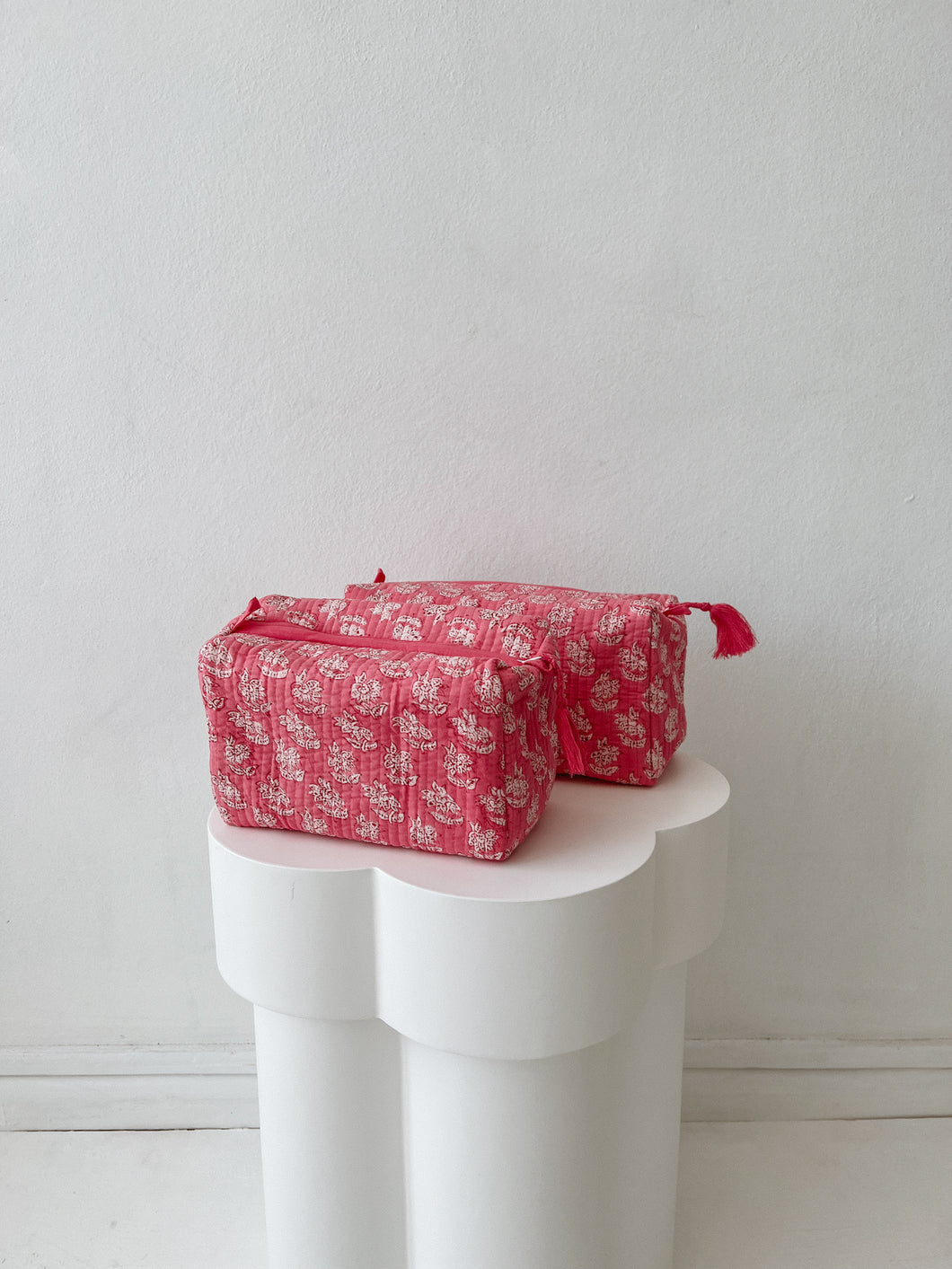 Nappy / Cosmetic Bag Set ~ Kamala Pink