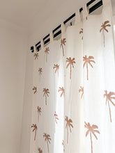 Load image into Gallery viewer, Block Printed Cotton Tab Curtain: Nude Palm Tree
