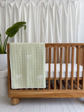 Load image into Gallery viewer, Seconds Kantha Cot Quilt ~ Sage Palm
