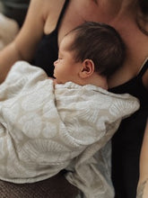 Load image into Gallery viewer, Seakaboo Organic Bamboo Cotton Baby Swaddle|Wrap: Nude Seashells
