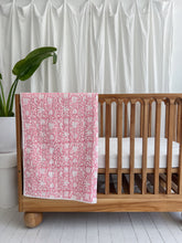 Load image into Gallery viewer, Kantha Cot Quilt ~ Mahalia Pink
