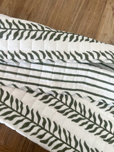 Load image into Gallery viewer, Baby Quilt /Play Mat: Light Kantha Style: Fern
