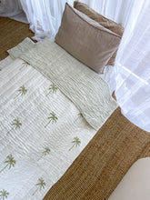 Load image into Gallery viewer, Single | King Single Quilt ~ Cotton Filled  ~ Sage Palm
