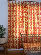 Load image into Gallery viewer, Block Printed Cotton Tab Curtain: Taiyo
