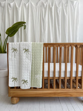 Load image into Gallery viewer, Kantha Cot Quilt ~ Sage Palm
