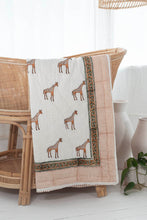 Load image into Gallery viewer, Seconds Cot Quilt ~ Cotton Filled ~ Giraffe
