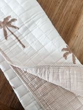 Load image into Gallery viewer, Seconds - Baby Quilt|Play Mat: Light Kantha Style Nude Palm Tree
