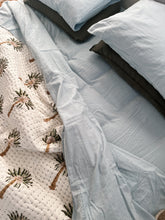 Load image into Gallery viewer, King|Queen Kantha Quilt:  Green Palm Tree
