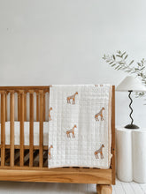 Load image into Gallery viewer, Seconds Kantha Cot Quilt ~ Giraffe
