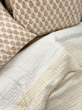 Load image into Gallery viewer, King|Queen Kantha Quilt:  French Vanilla
