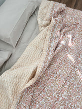 Load image into Gallery viewer, King|Queen Kantha Quilt:  Apricot Blush
