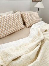 Load image into Gallery viewer, King|Queen Kantha Quilt:  French Vanilla
