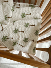 Load image into Gallery viewer, Kantha Cot Quilt ~ Hand Stitched  ~  Tropical Palm

