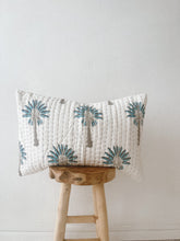 Load image into Gallery viewer, Seconds Pillow Case ~ Kantha ~ Blue Palm Springs
