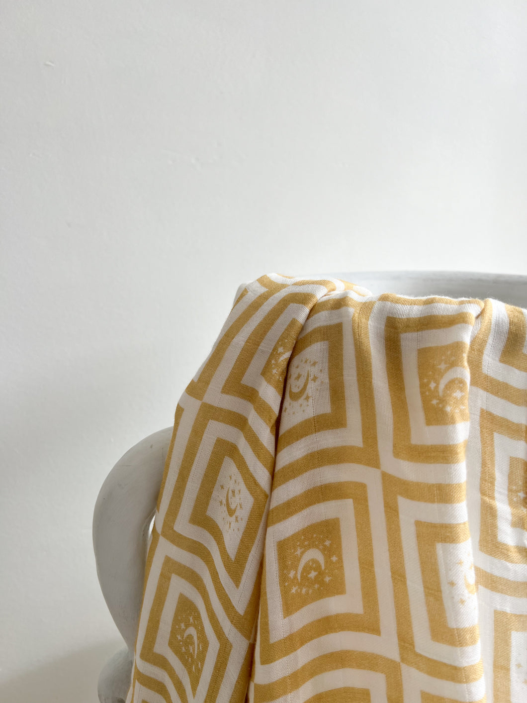 Seakaboo Organic Bamboo Cotton Baby Swaddle|Wrap:  Twinkly Moon