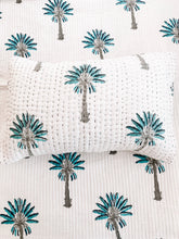 Load image into Gallery viewer, Seconds Pillow Case ~ Kantha ~ Blue Palm Springs
