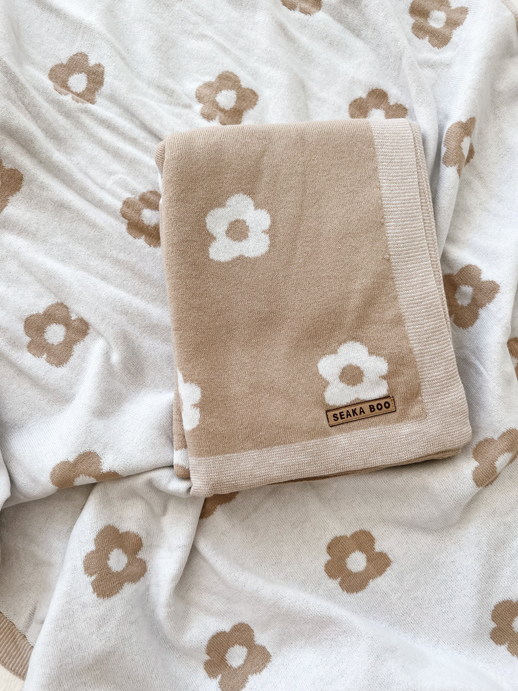 Cotton Baby Blanket: Daisy Chain