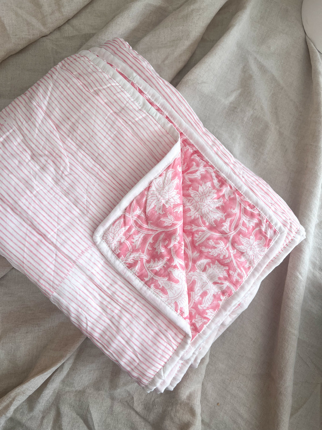 Baby & Toddler, Cot Quilt|Playmat: Mahalia Pink