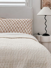 Load image into Gallery viewer, King|Queen Kantha Quilt:  French Vanilla
