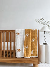 Load image into Gallery viewer, Seconds Kantha Cot Quilt ~ Sandalwood Palm
