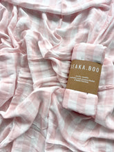 Load image into Gallery viewer, Seakaboo Organic Bamboo Cotton Baby Swaddle|Wrap: Pink Gingham
