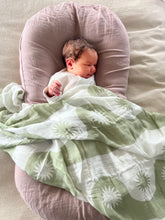 Load image into Gallery viewer, Seakaboo Organic Bamboo Cotton Baby Swaddle|Wrap: Green Taiyo
