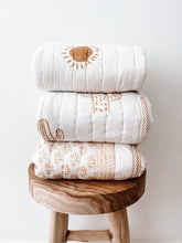 Load image into Gallery viewer, Seconds Cot Quilt ~ Cotton Filled ~ Sandalwood Cactus ~ Best buy!!!
