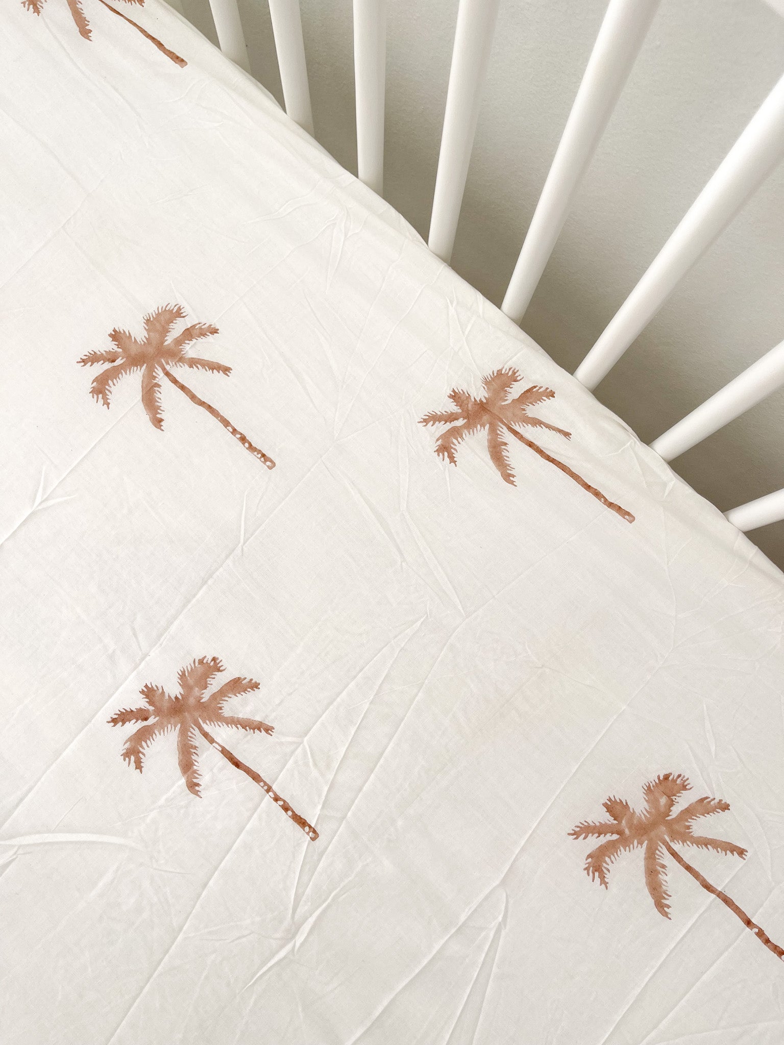 Baby Cot Sheet Nude Palm Tree Seaka Boo