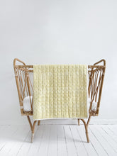 Load image into Gallery viewer, Kantha Cot Quilt ~  Celestial Lemon
