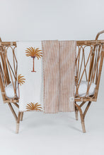 Load image into Gallery viewer, Seconds Kantha Cot Quilt ~  Palm/Brown Stripe Reverse (Great Buy)

