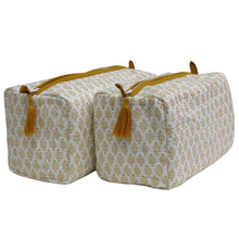 Load image into Gallery viewer, Nappy / Cosmetic Bag Set ~ Sandalwood Tulsi
