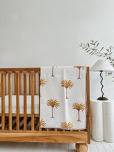 Load image into Gallery viewer, Seconds Kantha Cot Quilt ~  Palm/Brown Stripe Reverse (Great Buy)
