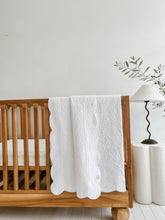 Load image into Gallery viewer, Baby Quilt/Play Mat:  Light Kantha Style Embroidered White
