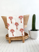 Load image into Gallery viewer, Kantha Cot Quilt  ~ Pink &amp; Burnt Orange Palm Springs
