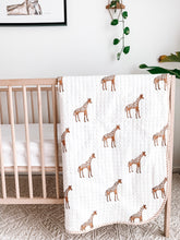Load image into Gallery viewer, Kantha Cot Quilt ~ Giraffe
