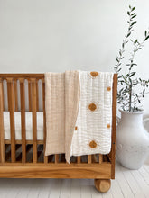 Load image into Gallery viewer, Cot Quilt ~ Cotton Filled ~ Sandalwood Suns
