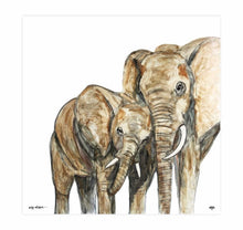 Load image into Gallery viewer, Print ~ Elephants ~ &#39;Duty of Care&#39;

