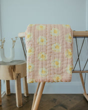 Load image into Gallery viewer, Kantha Cot Quilt ~  Blush Daisy
